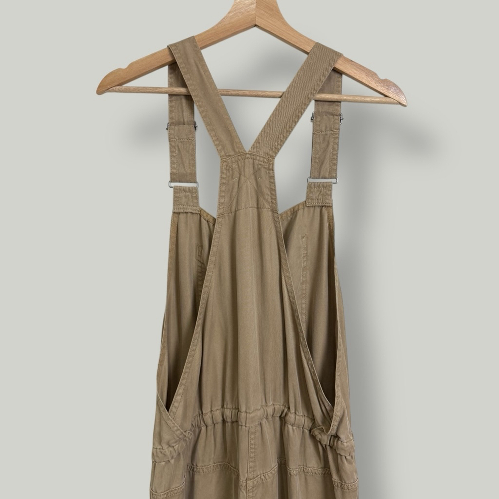 ARITZIA WILFRED FREE Jumpsuit Women Size Small Tan Valletta Overalls Loose Fit - Picture 6 of 16